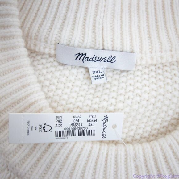 Madewell Hollydene Ruffle-Shoulder Pullover Sweater, women's size XXL - Picture 16 of 16